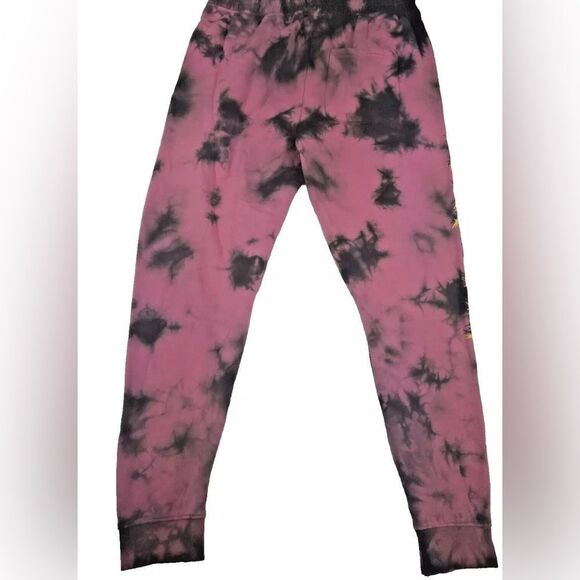 NWT NEFF Men’s Pink Black Tie Dye Weird Times Athletic Sweatpants Joggers Size M - Picture 9 of 15
